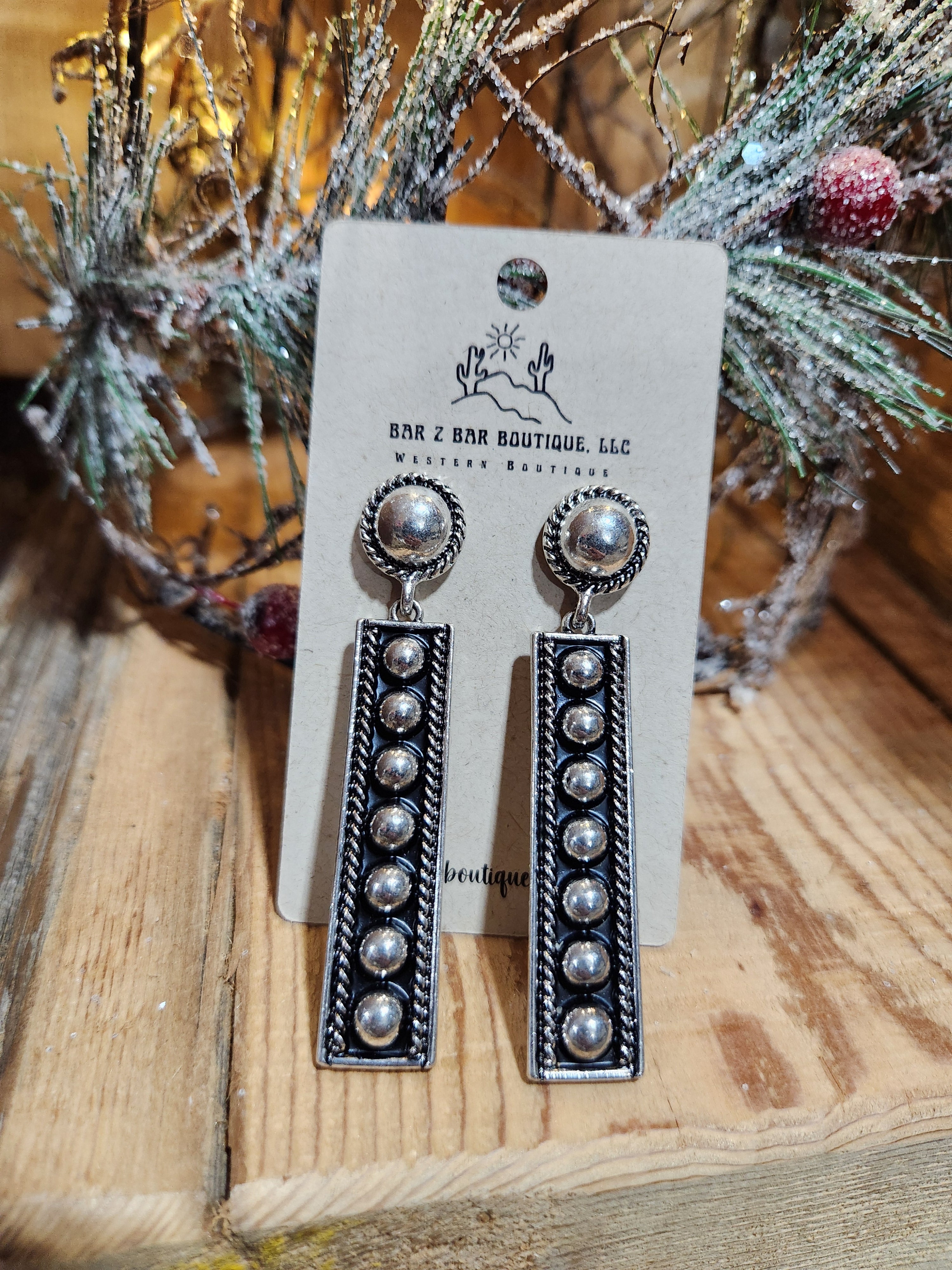 Bar Metal Bubble Earrings