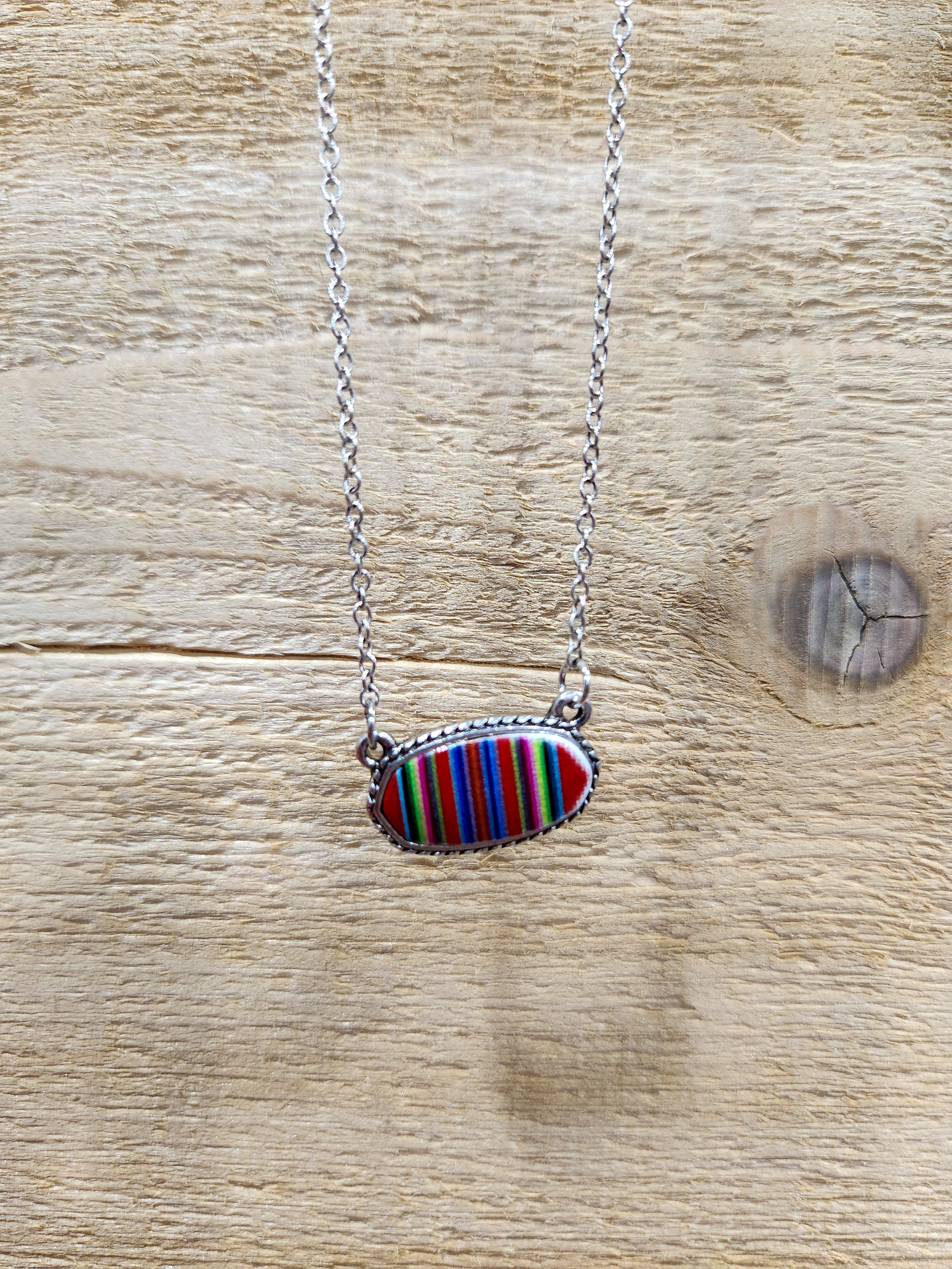 Serape Oval Necklace