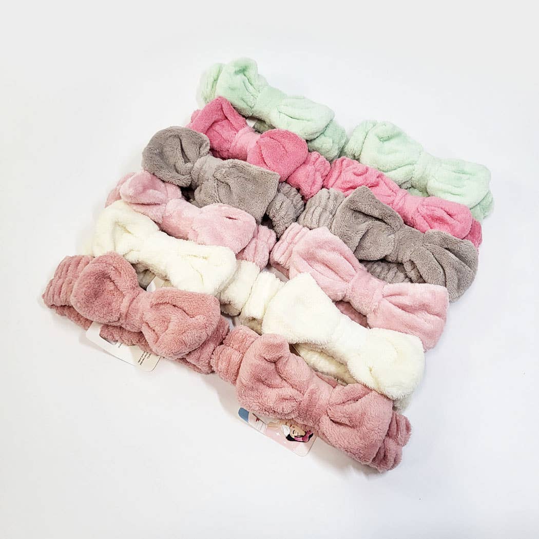 Bow Beauty Spa Headband Assorted Color / ONE SIZE