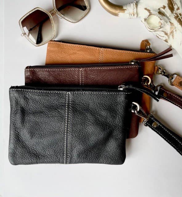 Western Hairon Cowhide Wristlet Purse Bag