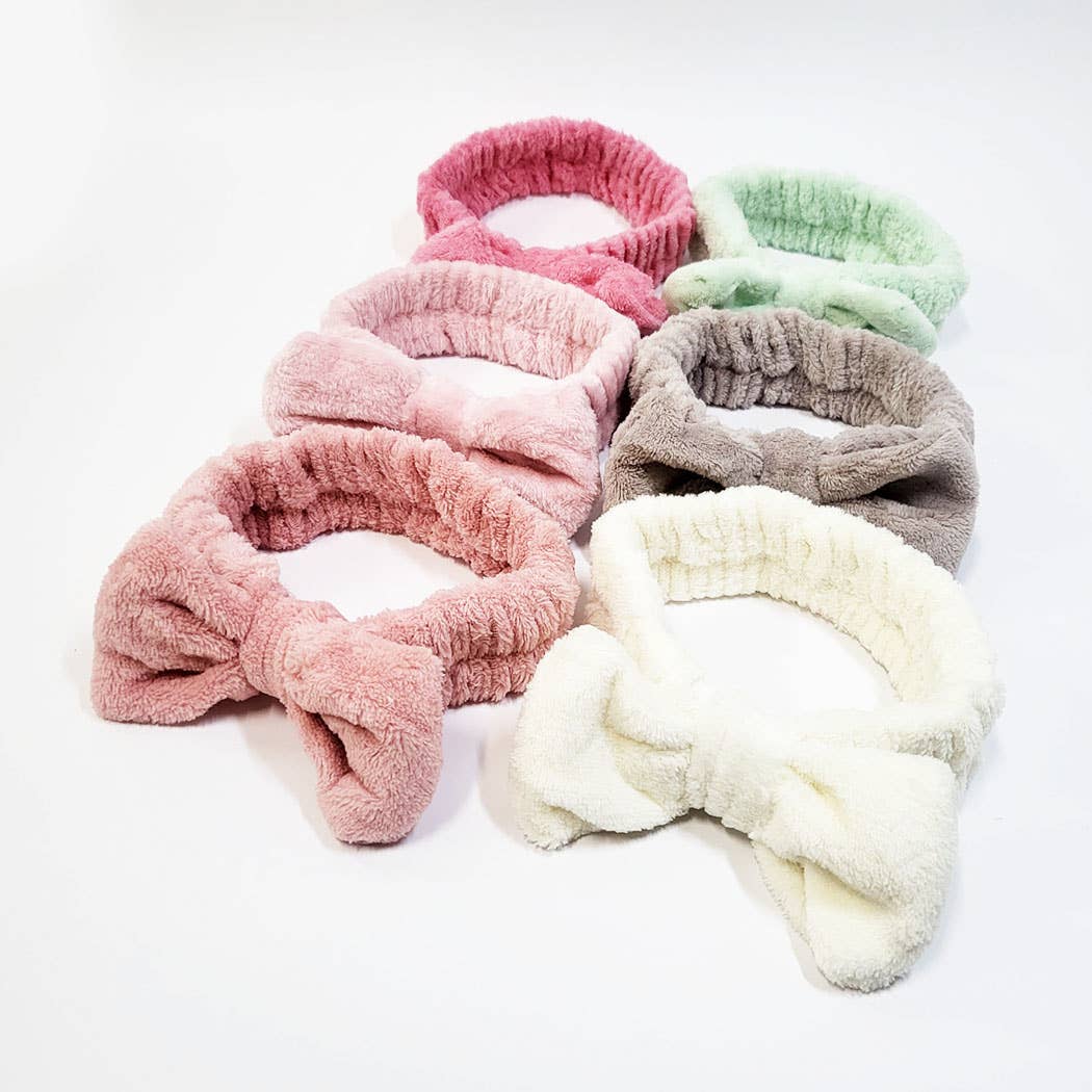 Bow Beauty Spa Headband Assorted Color / ONE SIZE