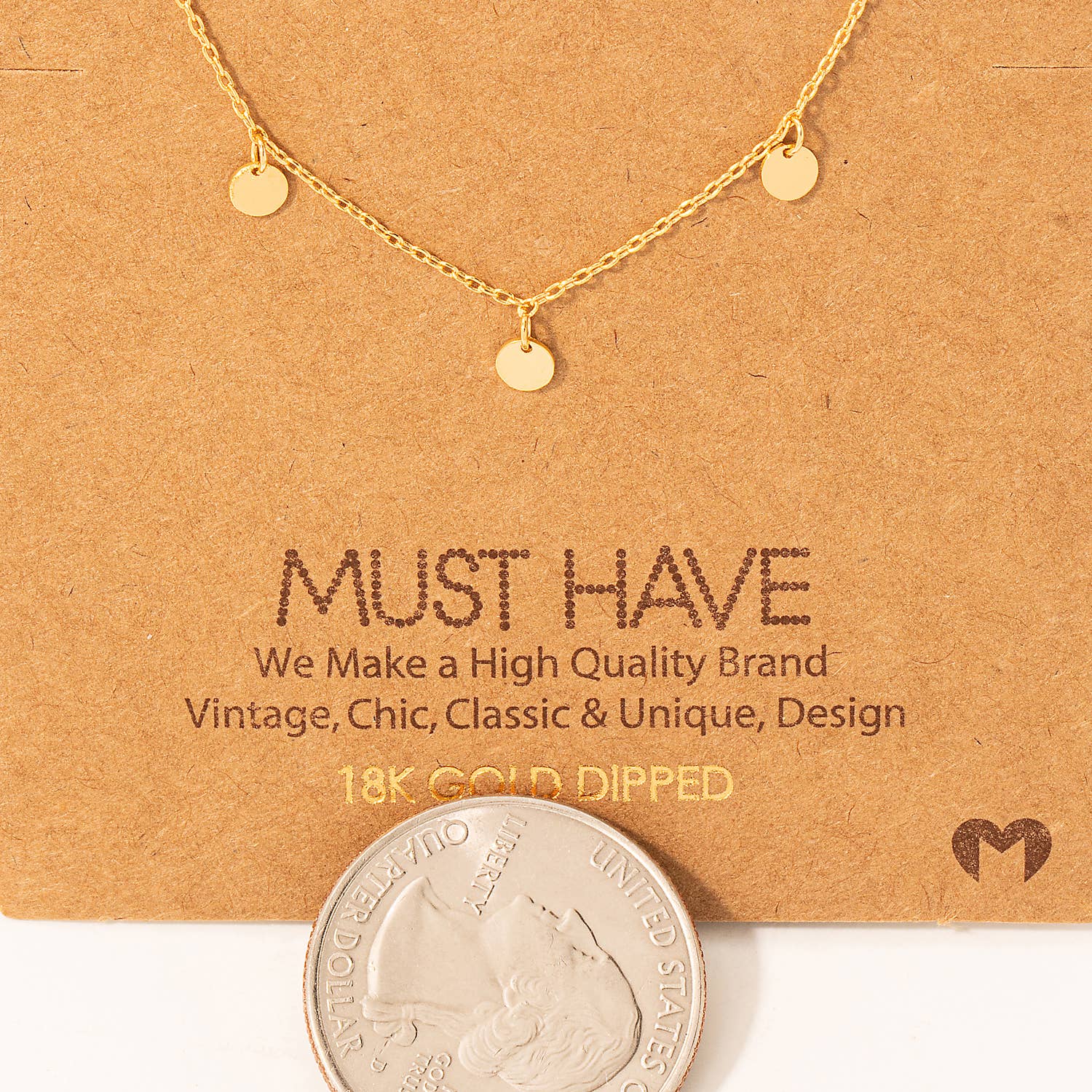 Multi Mini Coin Charm Necklace