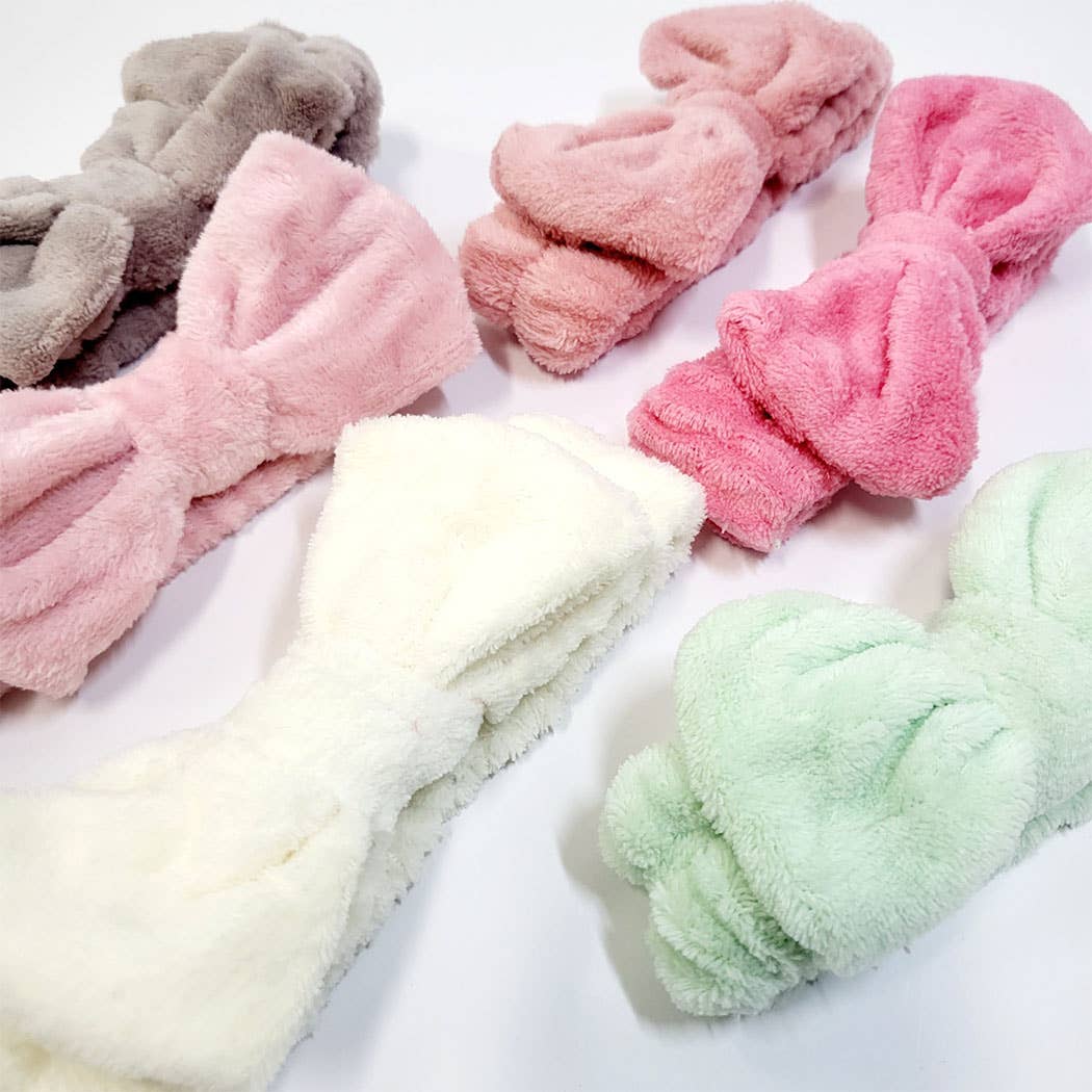 Bow Beauty Spa Headband Assorted Color / ONE SIZE