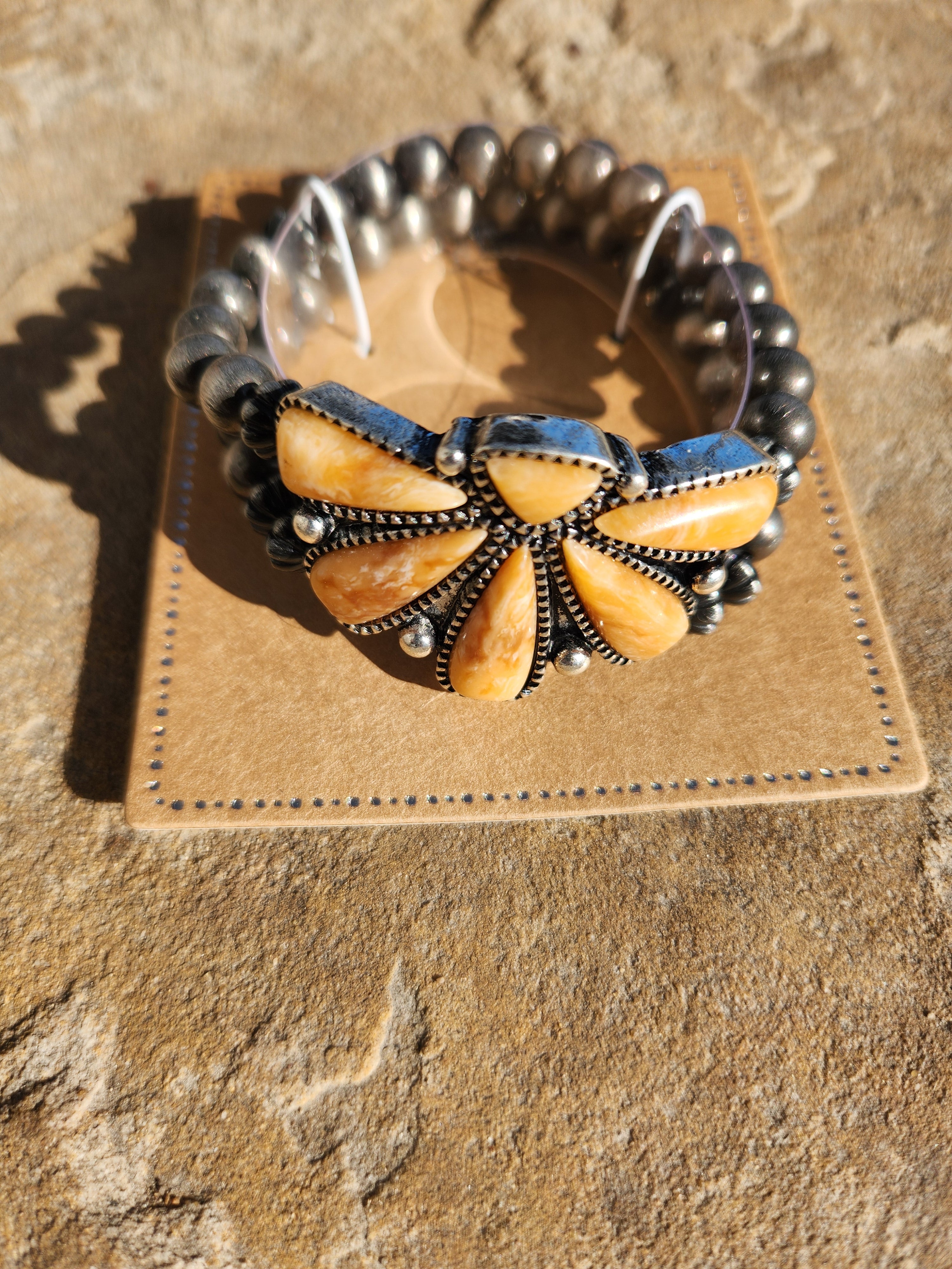 Orange Flower Bracelet