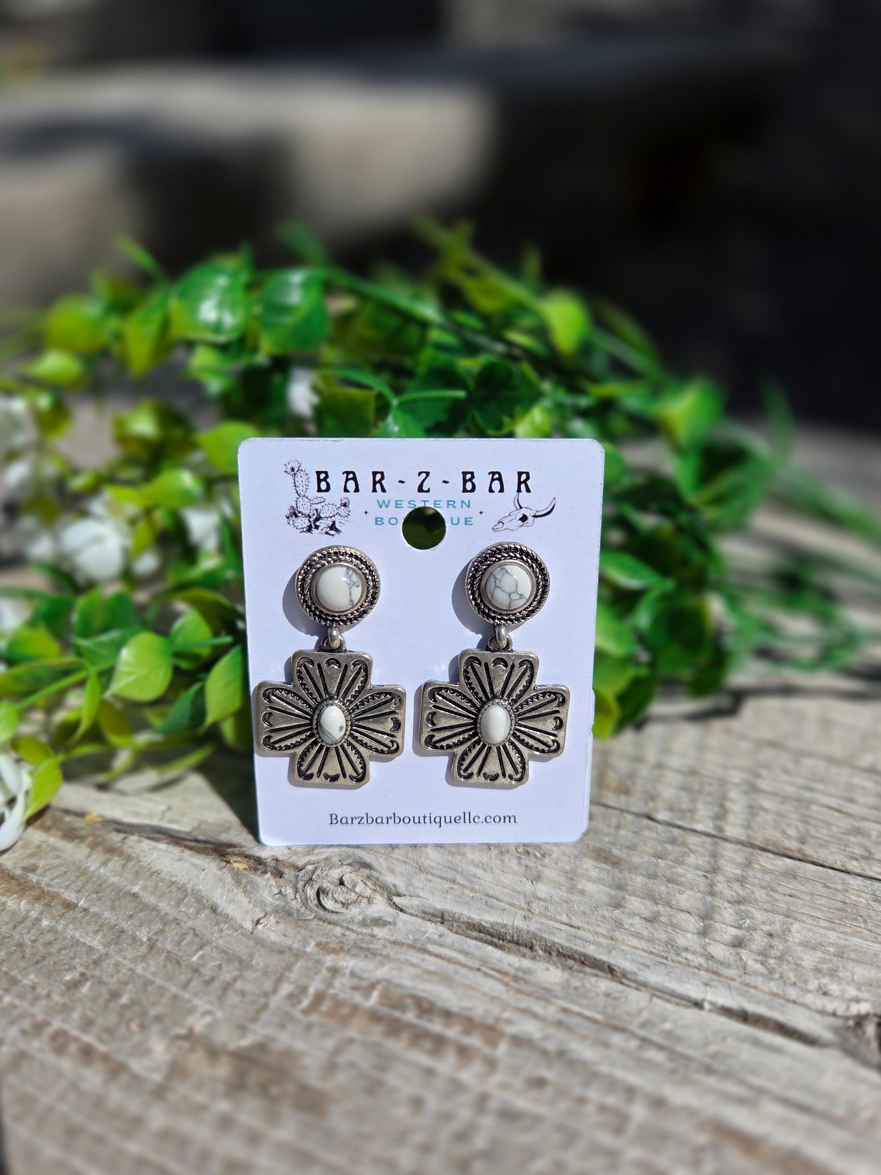 White Center Earrings
