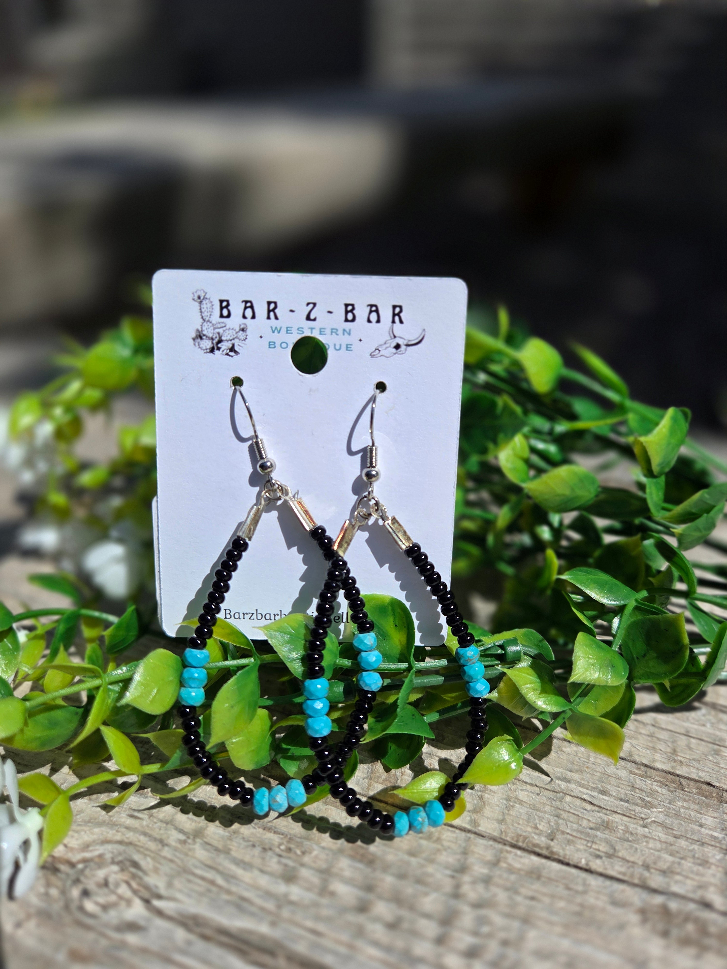 Black & Turquoise Earrings