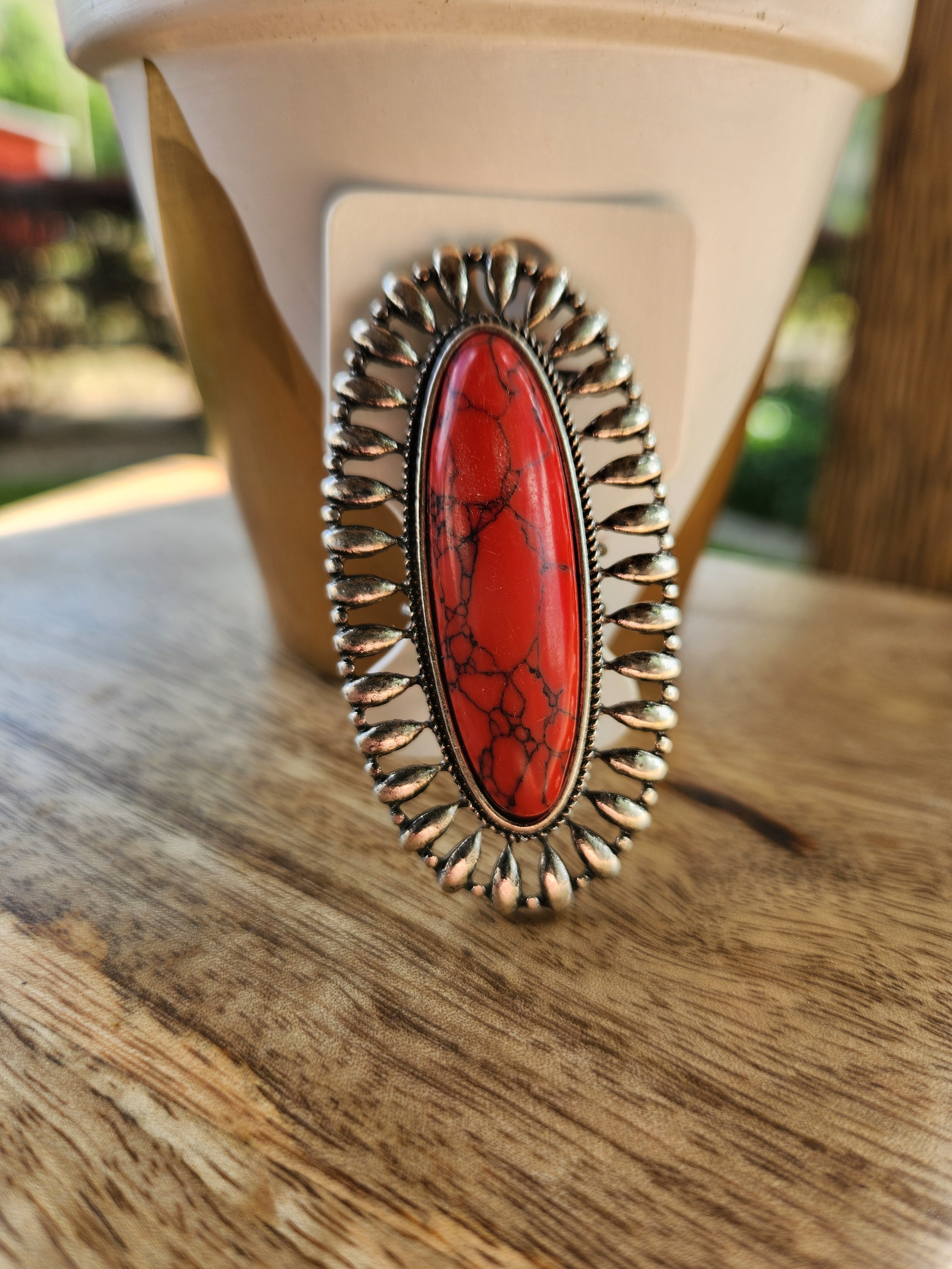 Red Concho Ring