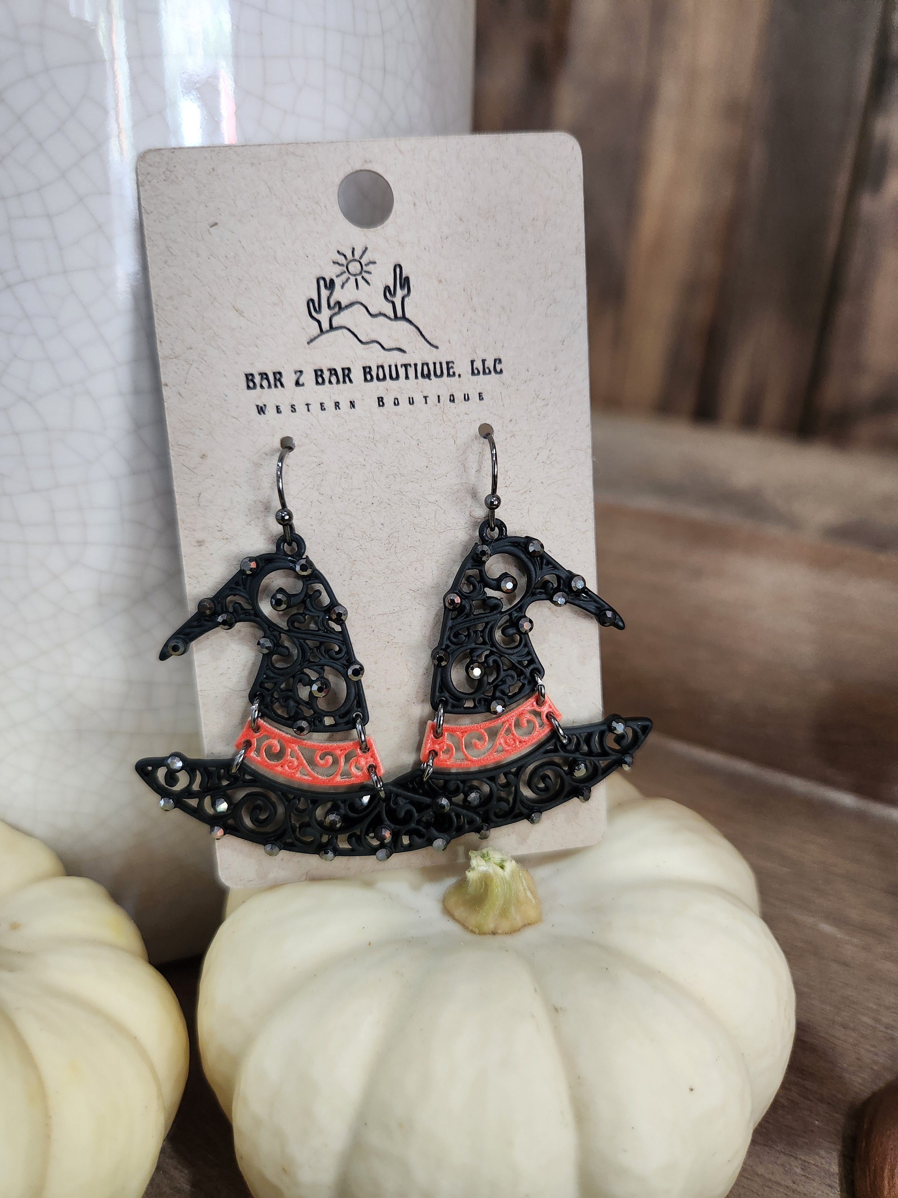 Witch Hat Dangle Earrings