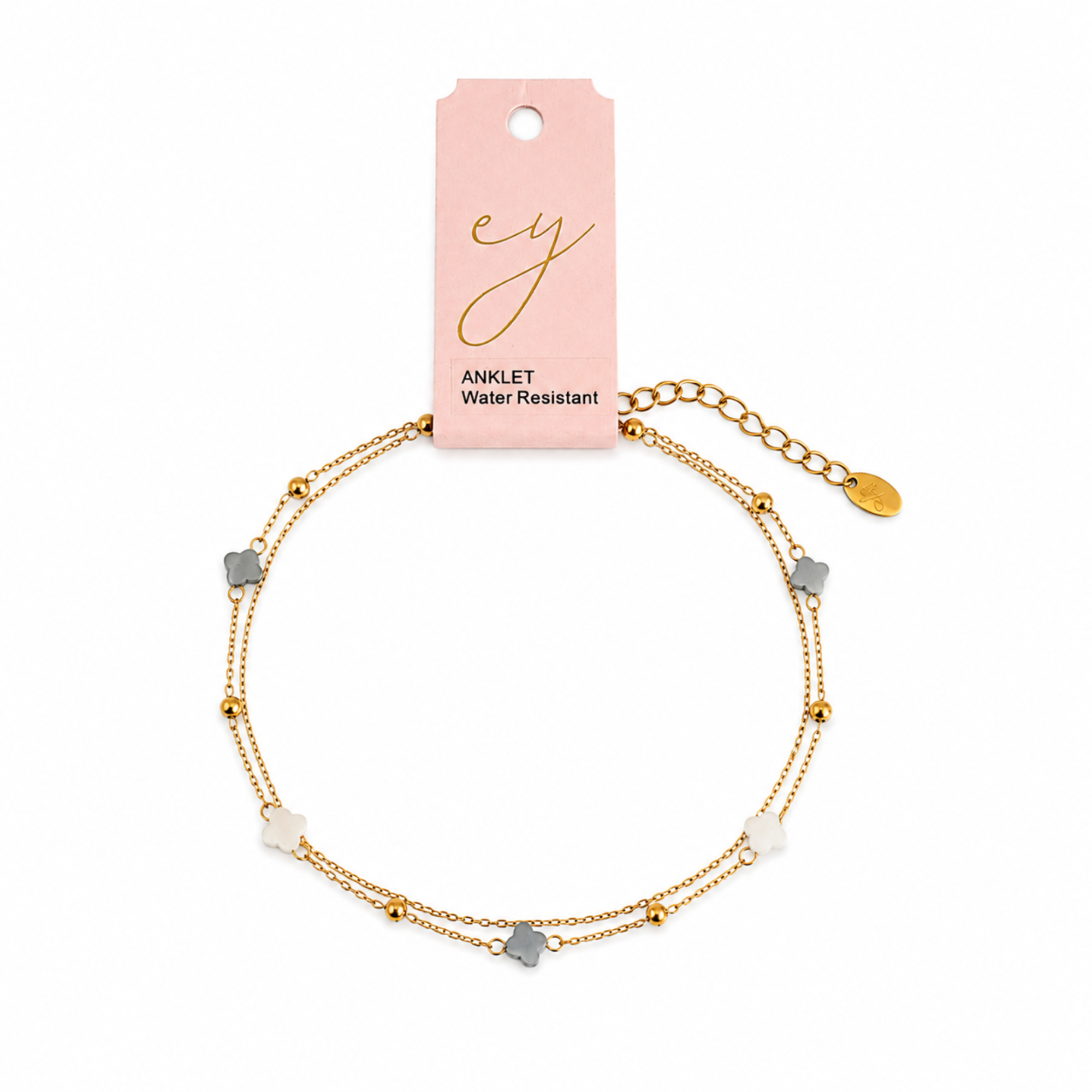 Petite Clover Charm Anklet – Tarnish And Water Resistant