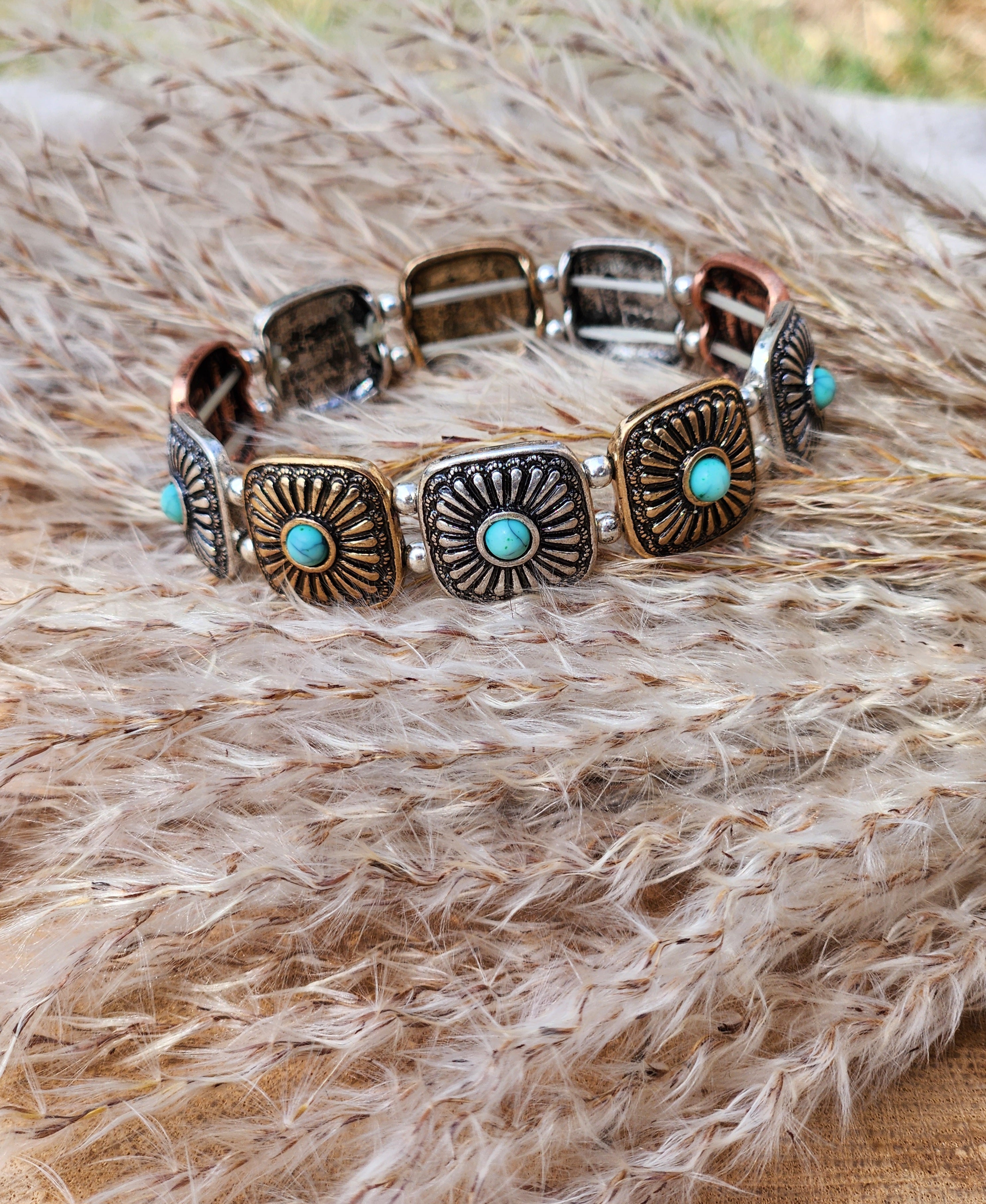 Square concho bracelet