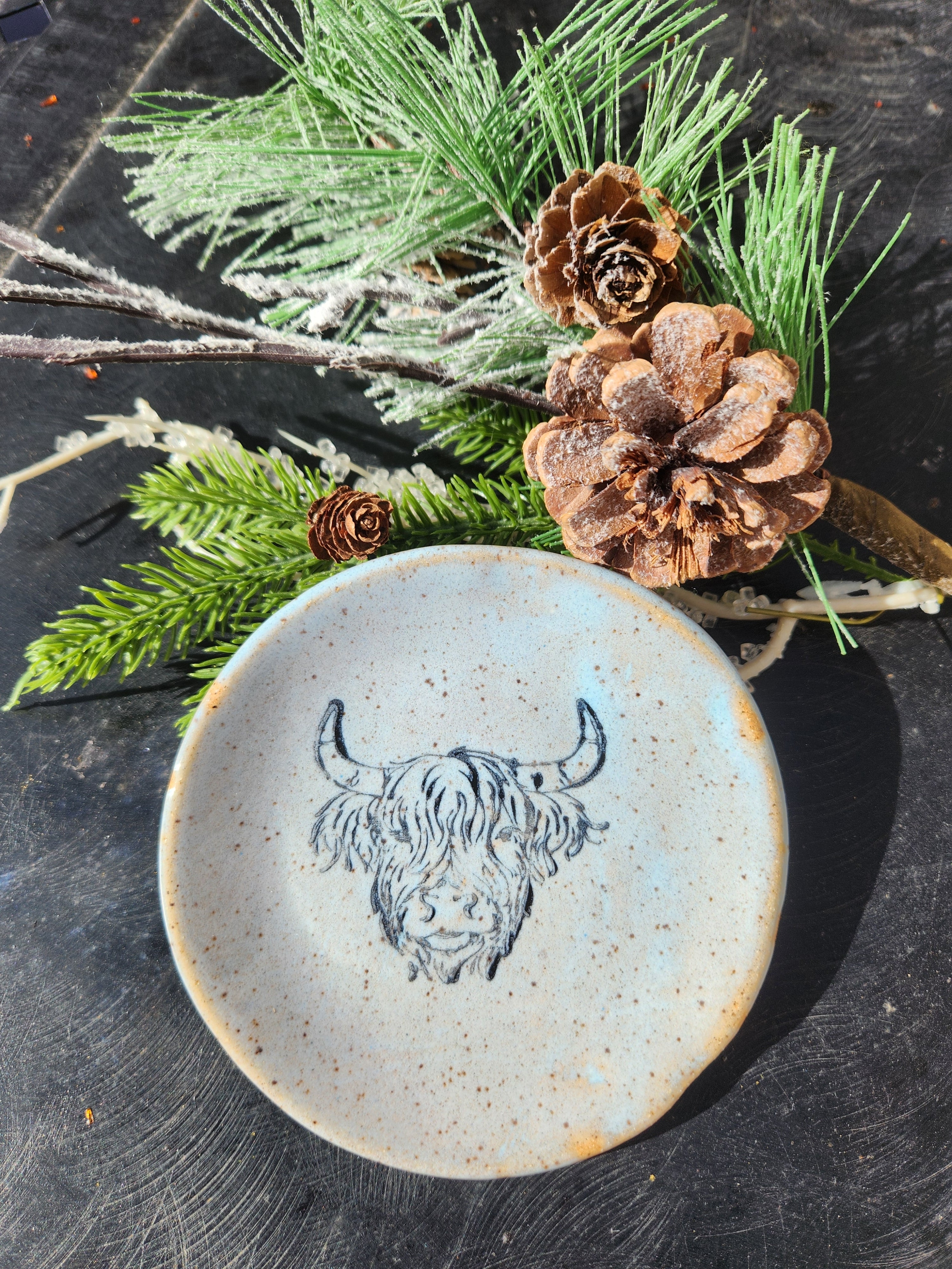 Mini Plate - Highland Cow